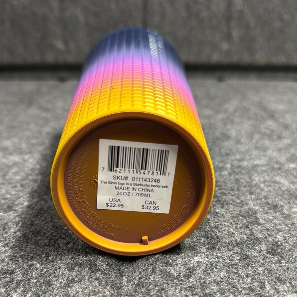 Starbucks 2023 Pride Gradient Tumbler with Blue and Yellow - Picture 5 of 5